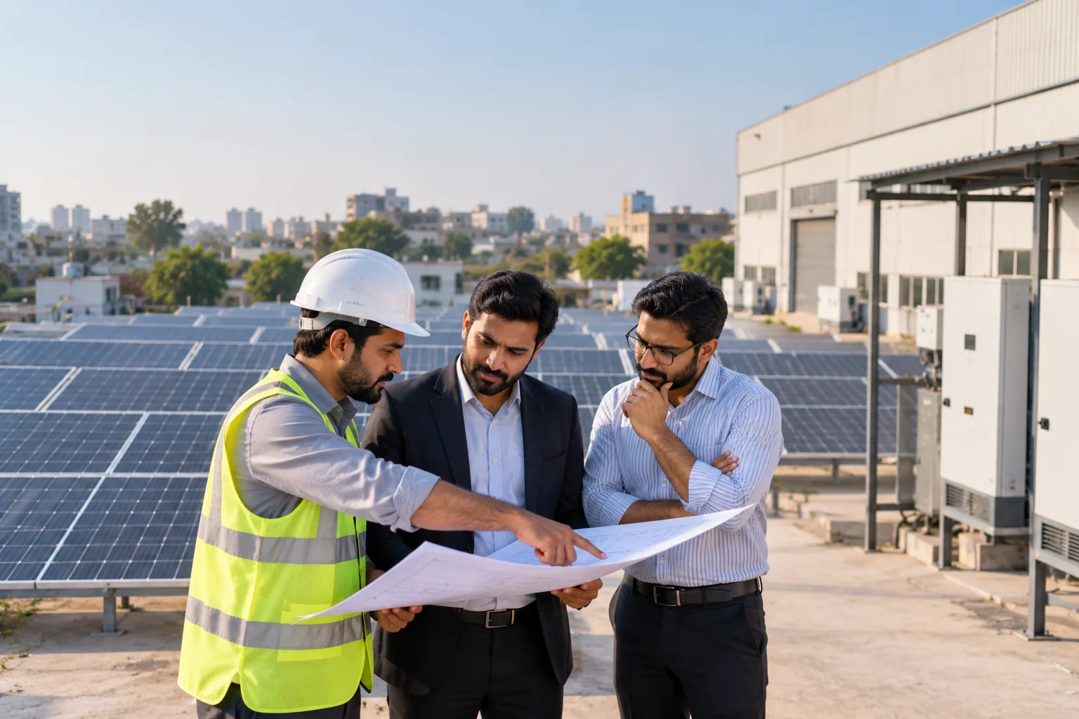 Commercial solar installation
